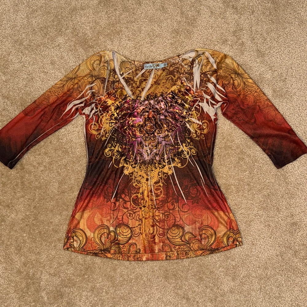 Unity World Wear Multicolor Artistic Top